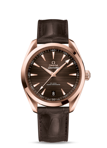 Omega Seamaster Aqua Terra 150M Master Chronometer 41 Sedna Gold / Brown / Alligator